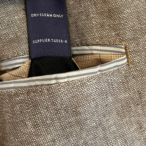 Stafford Tailored Culture Tan Sport Coat Two Button Linen/Cotton 44S Immaculate! - Picture 10 of 12